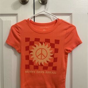 American Eagle Outfitters Kids Orange Sunny Days Tee